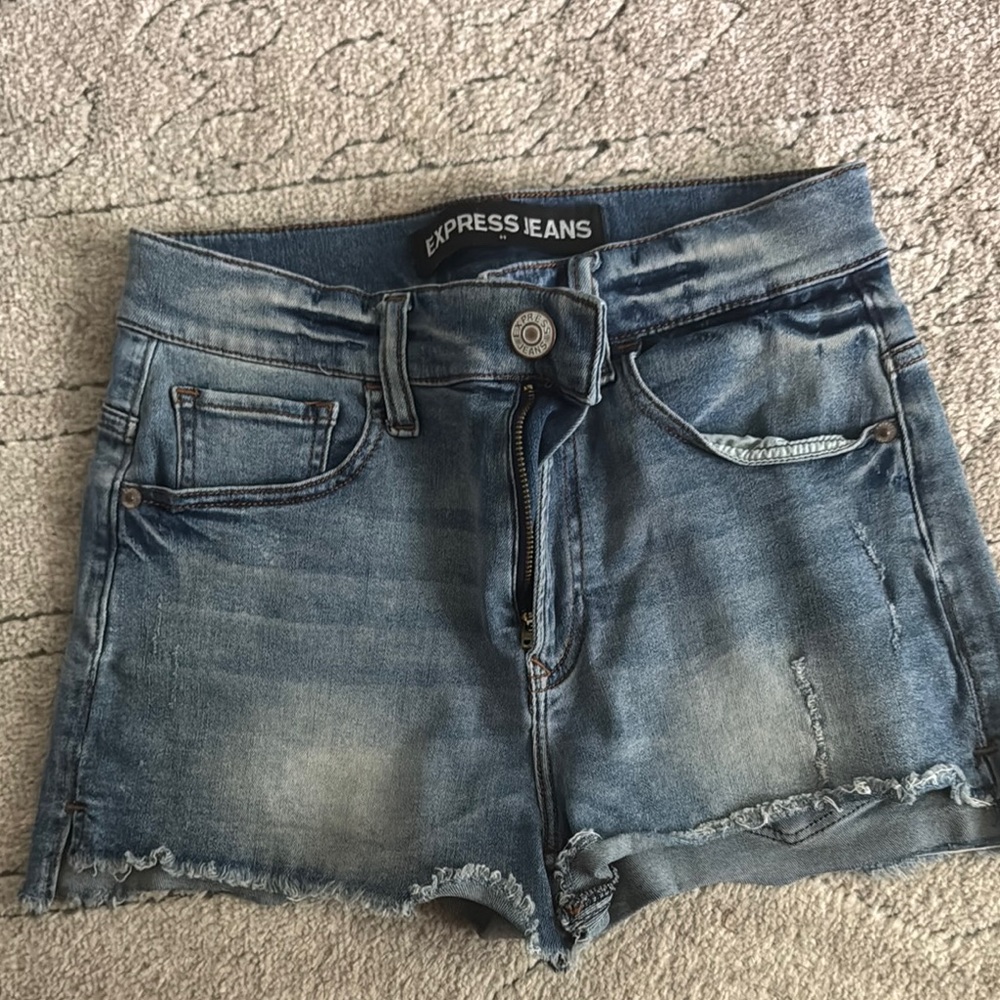 Express Blue Jean Shorts